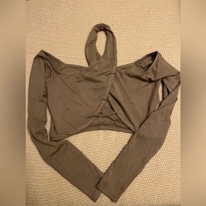 Naked wardrobe long sleeve croptop